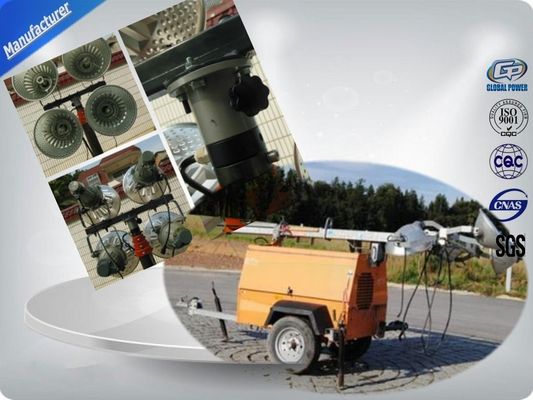 China Single Cylinder Diesel Trailer Mobile Light Tower Rental With Air - Cooled supplier