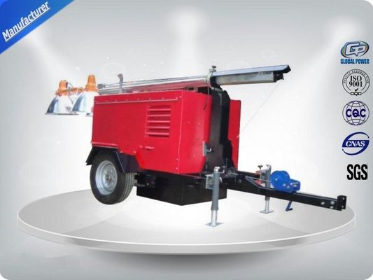 30Kw , 40Kw Power Towable Mobile Light Tower Soundproof With Metal Mast supplier