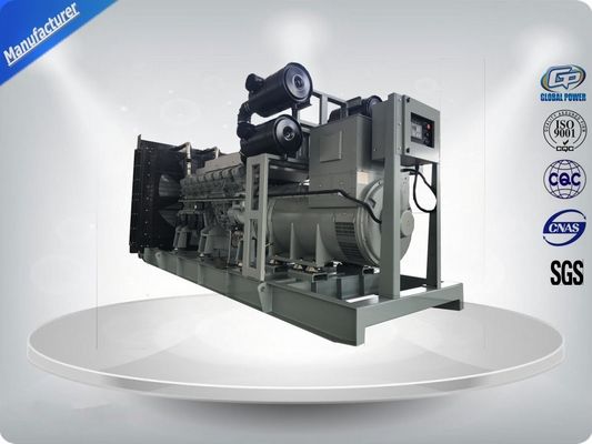 1000 KW / 1250 KVA MITSUBISHI Open Diesel Generator Set , 12 Cylinder in "V" ,  Water-cooled supplier