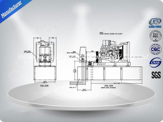 500 KVA Perkins Engine Industrial Generator Set 3 Phase Open Type / Silent Type supplier