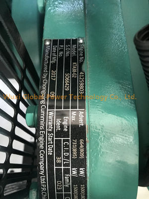 Standby Power 640KW Cummins Open Diesel Generator 50 HZ / 60 HZ With FARADAY Alternator supplier