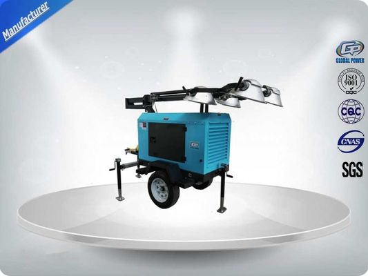 Contruction Emergency Portable 6-7kw 50Hz Mobile Light Tower , Trailer Mounted Light Towers Water Cooled supplier