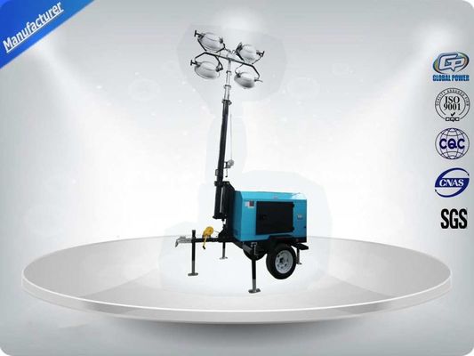 Contruction Emergency Portable 6-7kw 50Hz Mobile Light Tower , Trailer Mounted Light Towers Water Cooled supplier